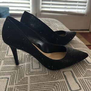Jessica Simpson black glittery heel. EUC size 7.5